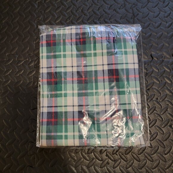 Vintage Men's Nylon Windbreaker by Izod, Plaid, Pullover V Neck, Lined, NOS, L - Picture 14 of 16